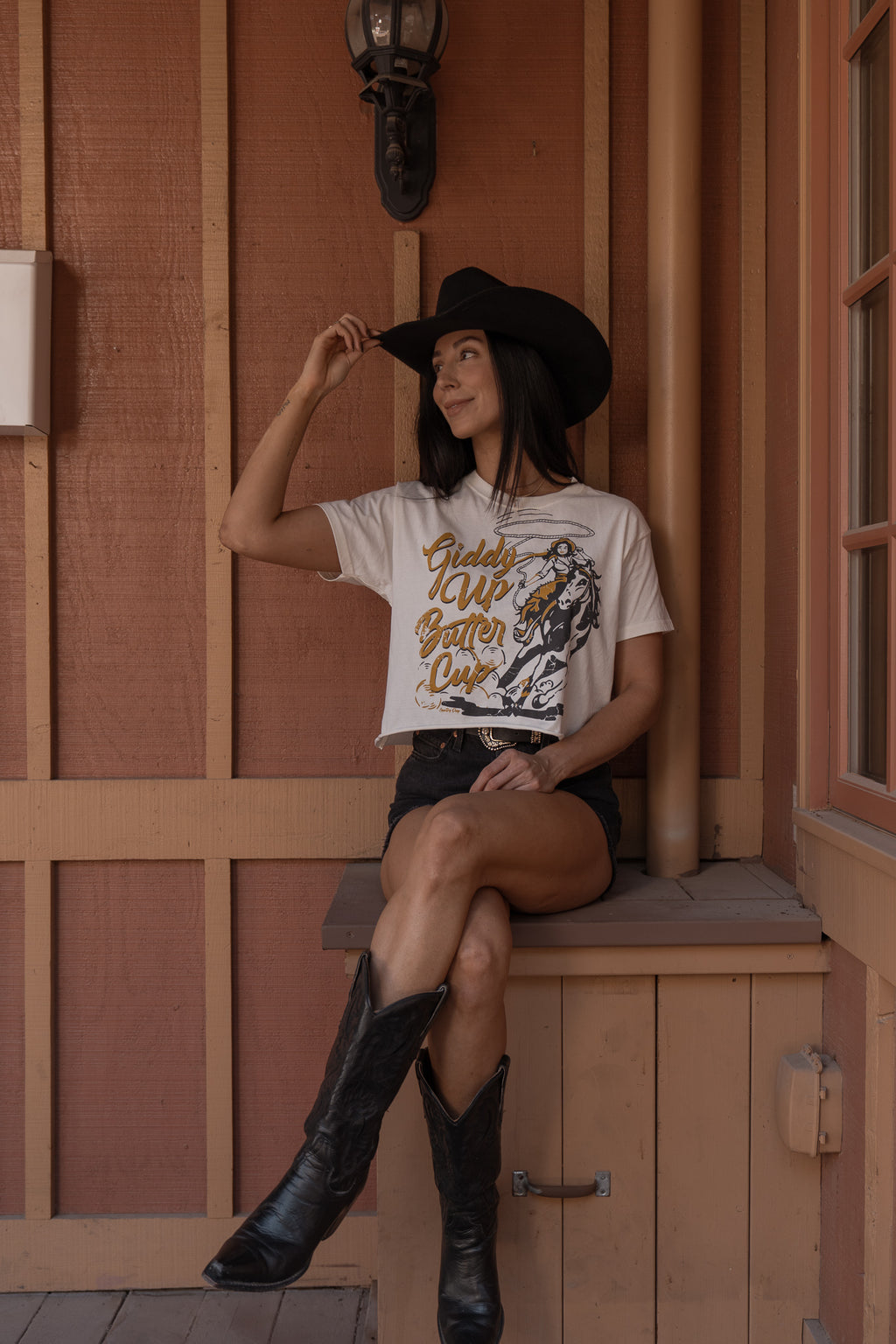 Giddy Up Buttercup Crop Tee