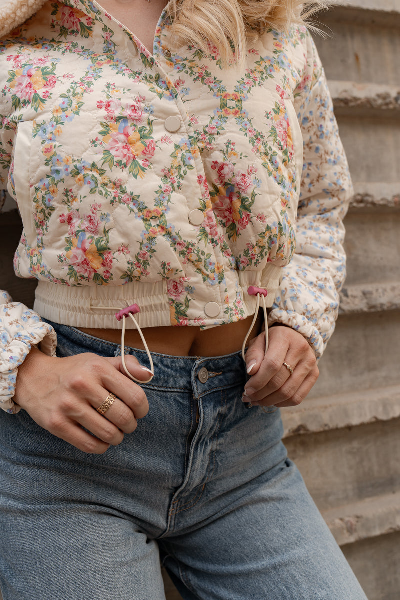 Floral Sherpa Jacket