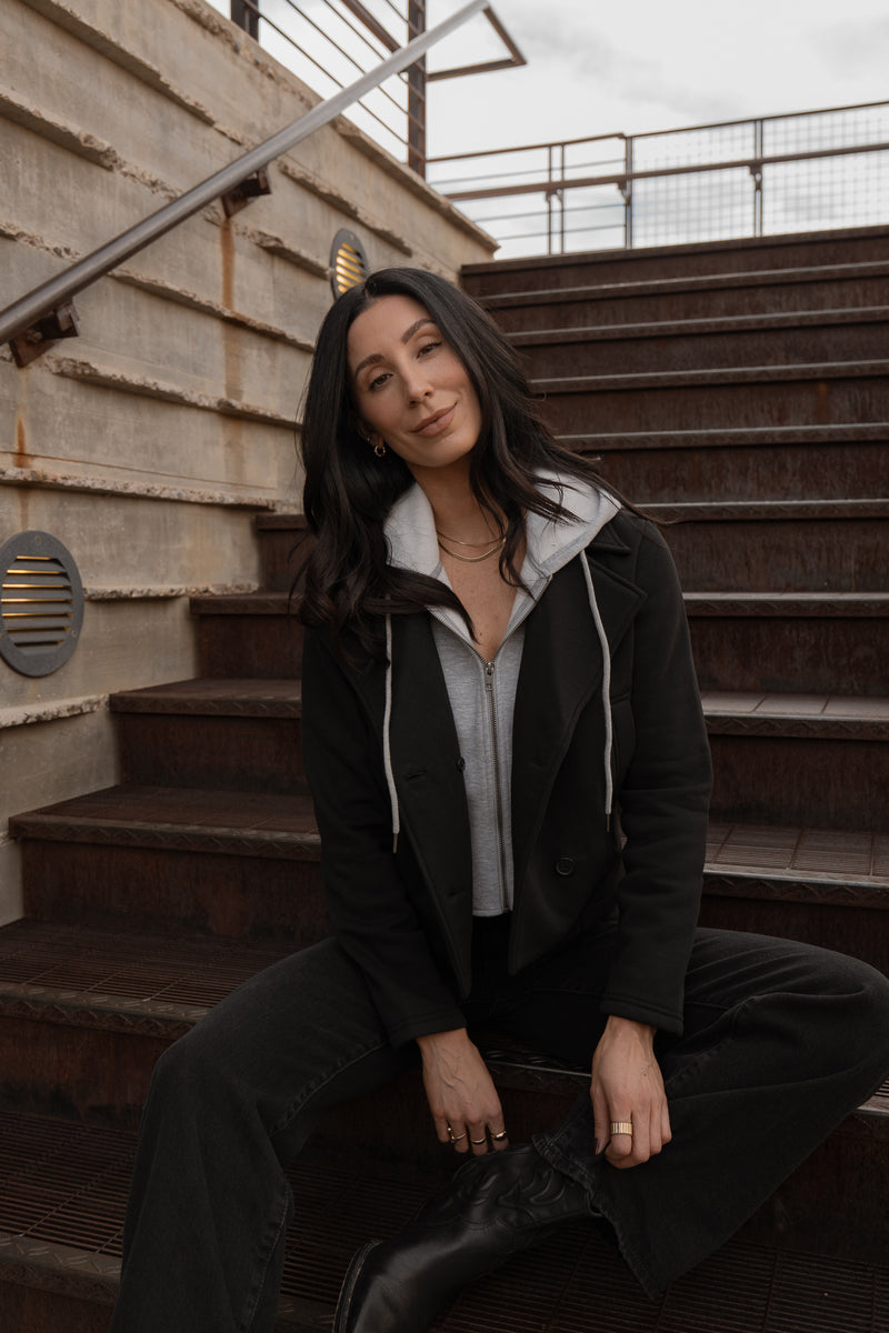 Weekend Layered Hoody Blazer