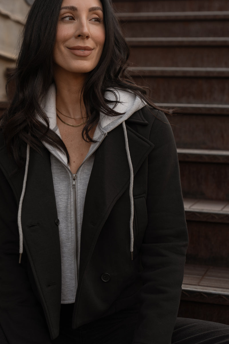 Weekend Layered Hoody Blazer