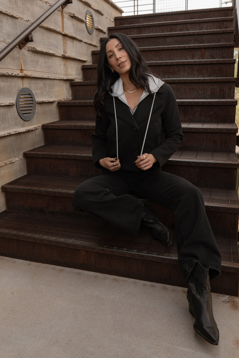 Weekend Layered Hoody Blazer