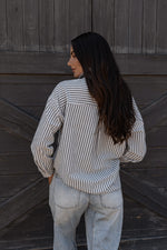 Sierra Stripe Button Down - Gray / White