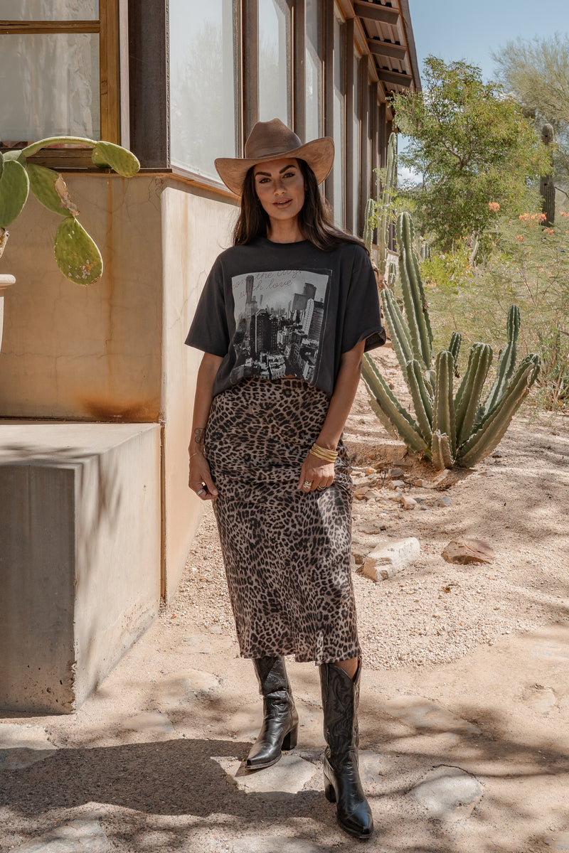 Izabel Leopard Skirt