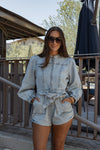 Phoenix Denim Zip Romper