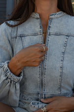 Phoenix Denim Zip Romper