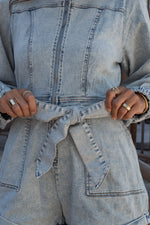 Phoenix Denim Zip Romper