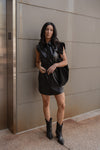 Faux Leather Dress