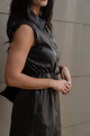 Faux Leather Dress