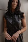 Faux Leather Dress