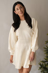 Balloon Sweater Dress - Cream