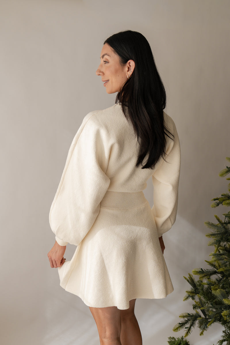 Balloon Sweater Dress - Cream