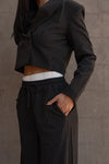 Ella Layered Pinstripe Pant