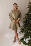 Balloon Sweater Dress - Green