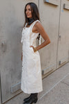 Country Flare White Denim Dress