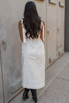 Country Flare White Denim Dress