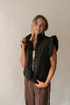 Puffer Vest With Style - Black