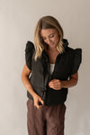 Puffer Vest With Style - Black