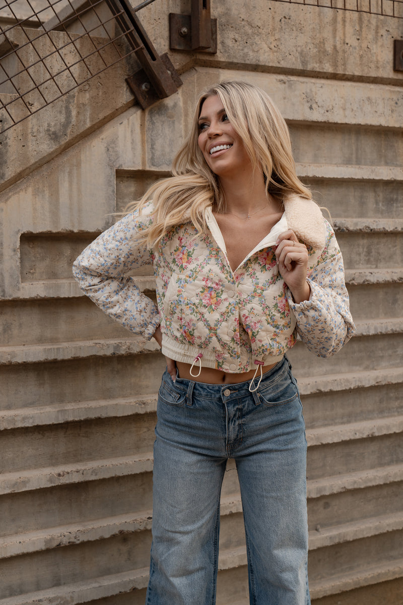Floral Sherpa Jacket